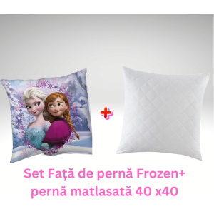 Set Față de pernă Frozen-licentiata + pernă matlasată 40×40 cm