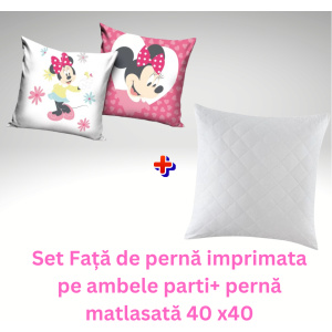 Set Față de pernă Minnie+ pernă matlasată 40 x40 (1024 x 1024 px)