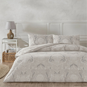 Acasa lenjerie-pat-king-size-norellia-gri-tac-bumbac-ranforce