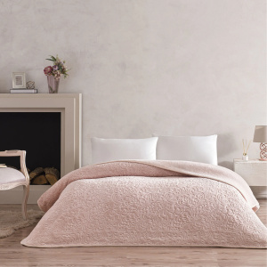 Patura pentru Pat Doressa Deluxe 220 x 240 cm, Culoare Roz Pudra