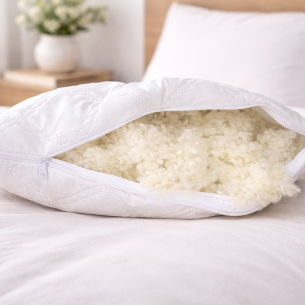 Perna Lana Merino Matlasata 250 g 40x40 cm Alb