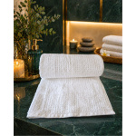 Prosop Plajă și Spa 100% Bumbac 76x147 cm, 550 gr/mp – Prosop Hotelier Alb Premium, Moale și Absorbant