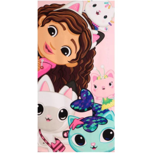 Acasa Prosop de plaja pentru copii Gabby's Dollhouse Playtime 70x140 cm