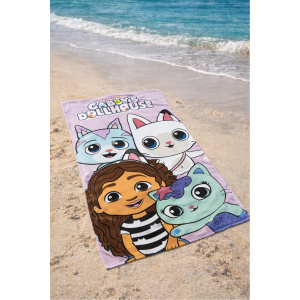 Acasa Prosop de plaja pentru copii Gabby's Dollhouse Cat 70x140 cm