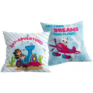 Pernă decorativa imprimata Gabby's Dollhouse Cat-Adventures-licentiata 40×40 cm