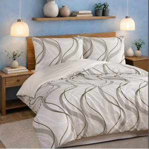 Lenjerie de Pat cu Elastic 160x200 Sahra PAMUK, Bumbac Ranforce 100%