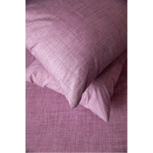 Set Cearceaf cu Elastic + 2 Fete de Pernă 50x70 cm, Bumbac Mercelizat, 160x200 / 180x200 cm-Lila