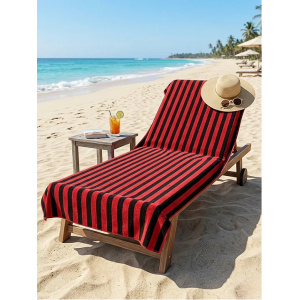 Prosop plaja 80×160 cm 100% bumbac Stripes Red