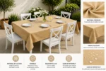 Față de Masă pentru Terasă și Grădină – Material Oxford 300 g/mp, Rezistentă UV