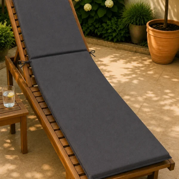 Saltea Șezlong Premium 2 Segmente 60x190 cm, perna asortata– Husă Detașabilă, Rezistentă UV - imagine 2