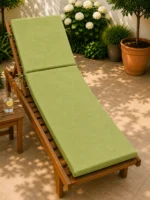 Saltea Șezlong Premium 2 Segmente 60x190 cm, perna asortata– Husă Detașabilă, Rezistentă UV - imagine 2