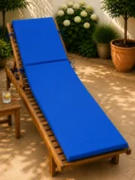 Saltea Șezlong Premium 2 Segmente 60x190 cm, perna asortata– Husă Detașabilă, Rezistentă UV - imagine 2