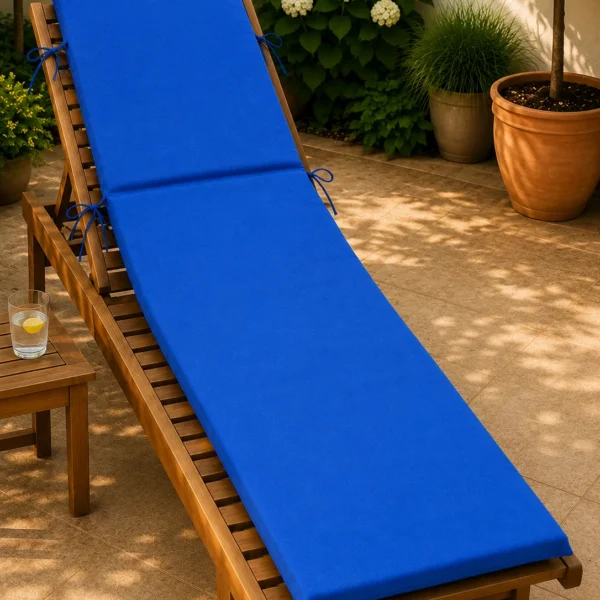 Saltea Șezlong Premium 2 Segmente 60x190 cm, perna asortata– Husă Detașabilă, Rezistentă UV - imagine 2