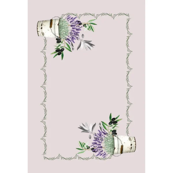 Față de Masă Digital Jacquard cu Lavanda 150x220 cm - imagine 3