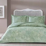 Lenjerie Pat Dubla Lumine yesil TAC – Bumbac Satinat