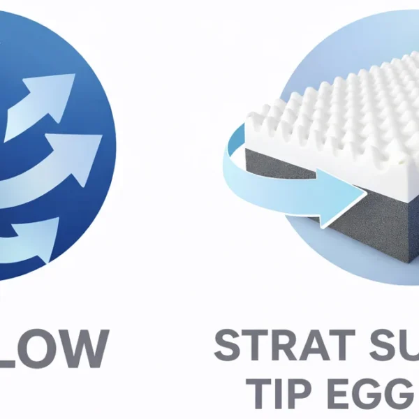 Saltea Ortopedică Egg Comfort 20 cm – Spumă Poliuretanică D25, Profil Egg Crate, Husă Lavabilă, Fermitate Medie