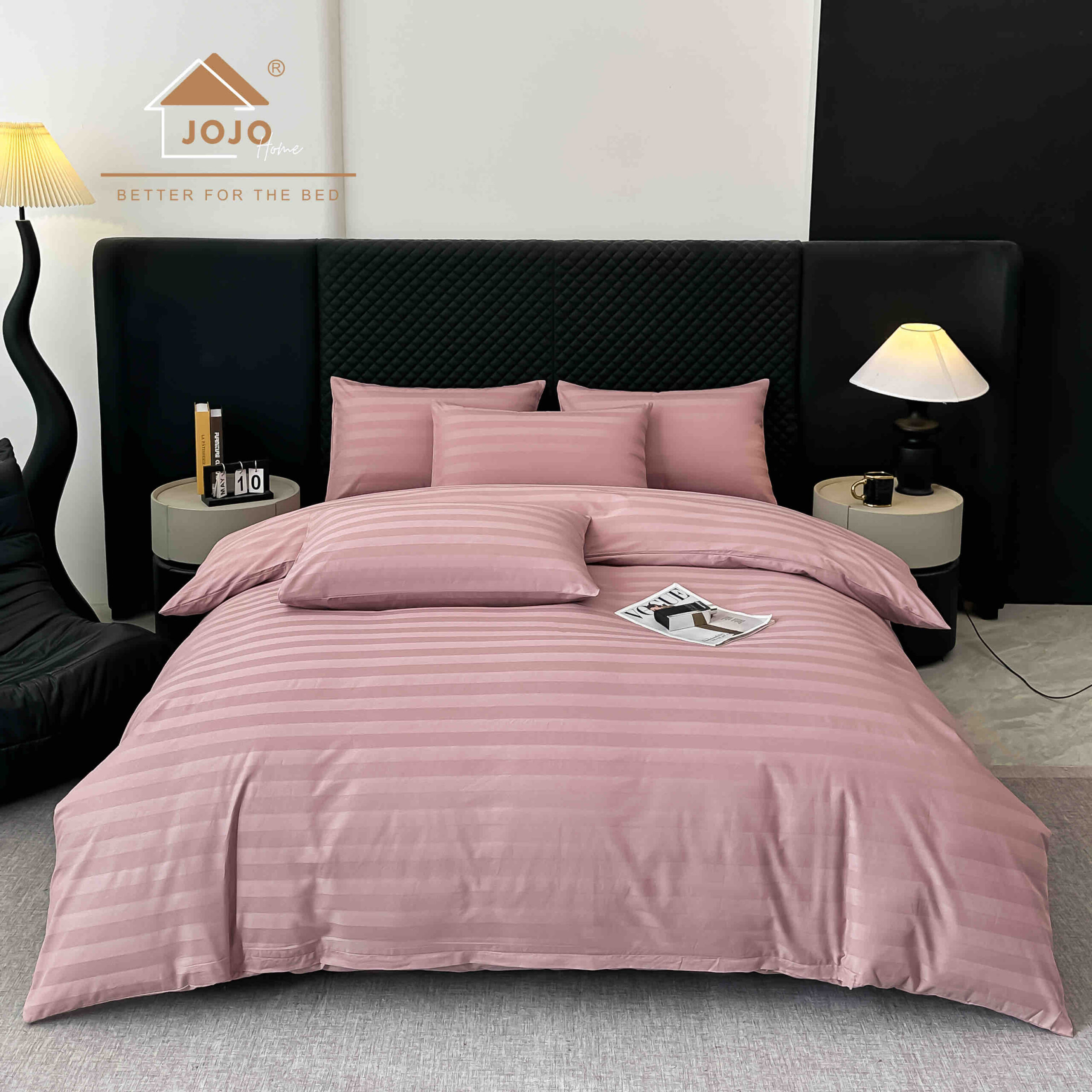 Lenjerie king size cu elastic Damasc,bumbac 100%,6 piese-Roz Lenjerie king size cu elastic Damasc,bumbac 100%,6 piese-Roz