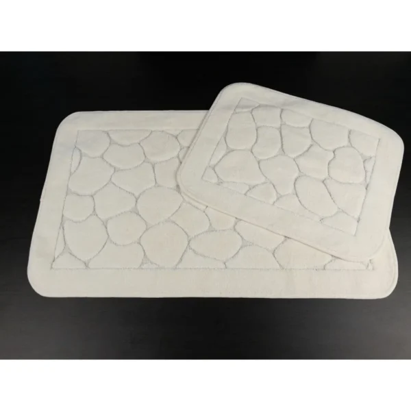 Set Covorașe Baie 100% Bumbac Pietre Ecru Tropik