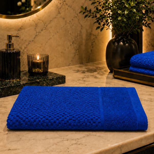 Prosop Pufos de Lux 50×90cm, 100% Bumbac Pieptanat, pufos și absorbant-Royal Blue