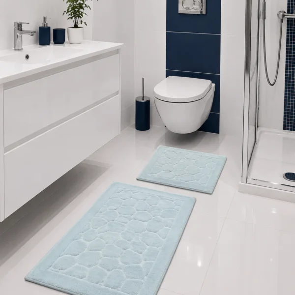 set-covorase-baie-100-bumbac-pietre-bleu-tropik-design-elegant